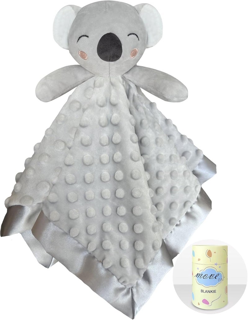 MOVEPAI Baby Security Blanket, Soft Baby Lovey Toy Blanket for Boys and Girls, Snuggle Toy Lovie Newborn Gift, Unisex Baby Plush Koala 16 Inch - Image 1